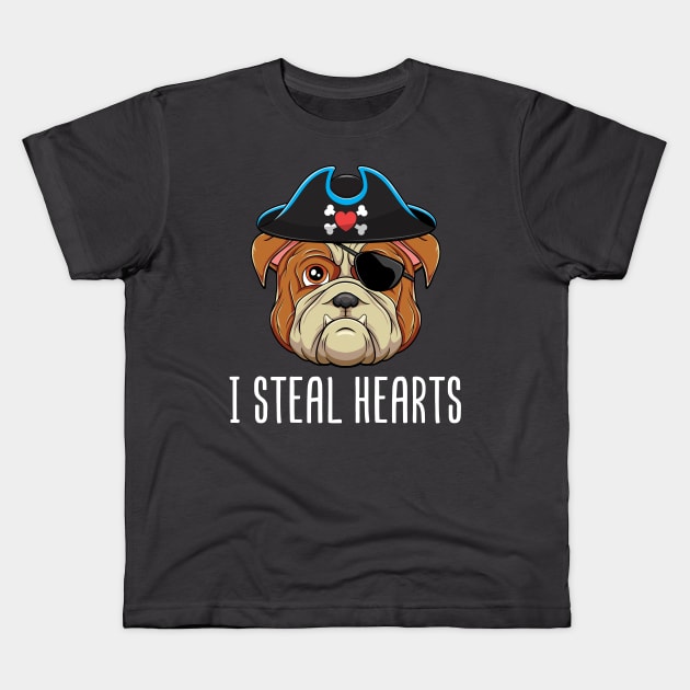 I Steal Heart Valentine Gift For Dog Lover Kids T-Shirt by HCMGift